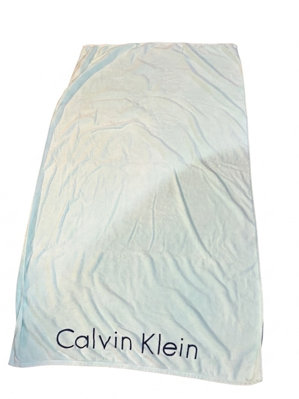 Calvin Klein Light Blue Logo Beach Towel